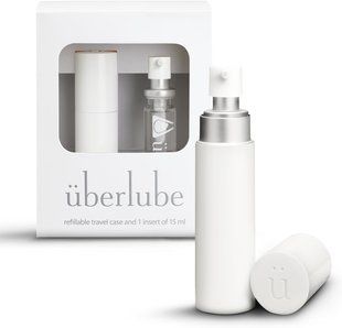 Набор для путешествий: Лубрикант на силиконовой основе Uberlube в белом футляре, 15 мл