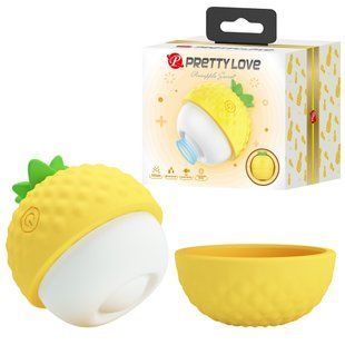 Кліторальний пульсатор PRETTY LOVE Pineapple Secret жовтий, 5,7 х 5,1 см