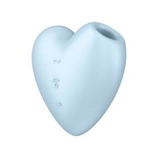 Клиторальный вакуумный вибратор в виде СЕРДЦА Satisfyer Cutie Heart голубой