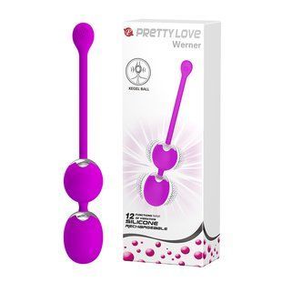Вагинальные шарики с вибрацией PRETTY LOVE фиолетовые, 20.5 х 9 х 3.4 см