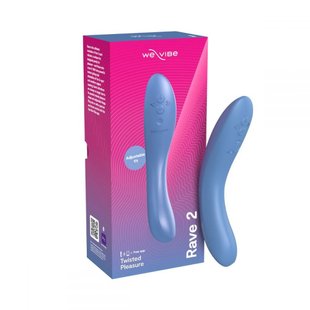 Вибратор для точки G Rave 2 We-Vibe, силиконовый, синий, 19.3 х 3 см