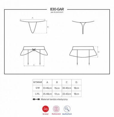 Пояс&nbsp;для&nbsp;чулок&nbsp;черный&nbsp;Obsessive&nbsp;830-GAR-1&nbsp;garter&nbsp;belt&nbsp;L/XL
