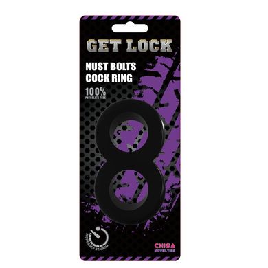 CH38180 Эрекционное кольцо черное восьмерка Get lock Chisa