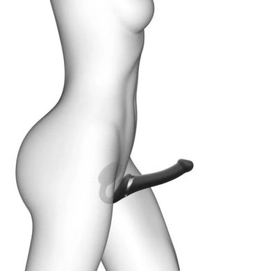 Безремневий страпон, XL, з вібрацією та вакуумною стимуляцією Strap-On-Me з дистанційним пультом