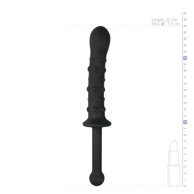 Фалоімітатор з ручкою The Handler Black, чорний, 25 см