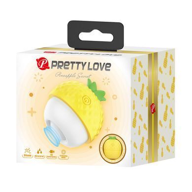 Клиторальный пульсатор PRETTY LOVE Pineapple Secret желтый, 5,7 х 5,1 см
