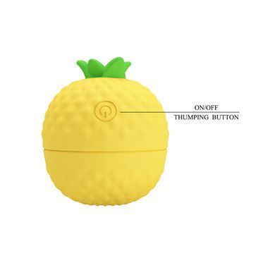 Клиторальный пульсатор PRETTY LOVE Pineapple Secret желтый, 5,7 х 5,1 см