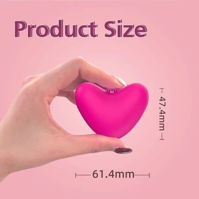 Мини-вибратор клиторальный Every Night Toys Eileen сердце, светло-розовый, 10 режимов вибрации
