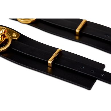 Наручники UPKO Handcuffs итальянская кожа, черные, размер L