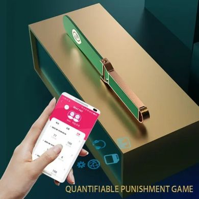 Паддл с электростимуляцией и приложением Qiui Smart Beat Pat, кожаный, зеленый Lockink