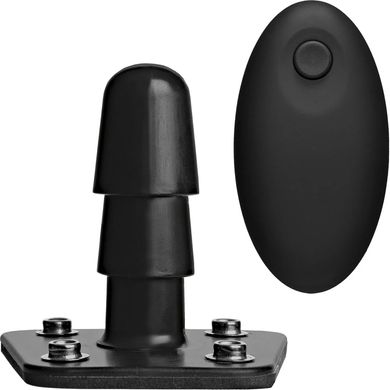 Страпон с вибрирующим адаптером G-Spot Vibrating Pleasure Set с дистанционным пультом, черный