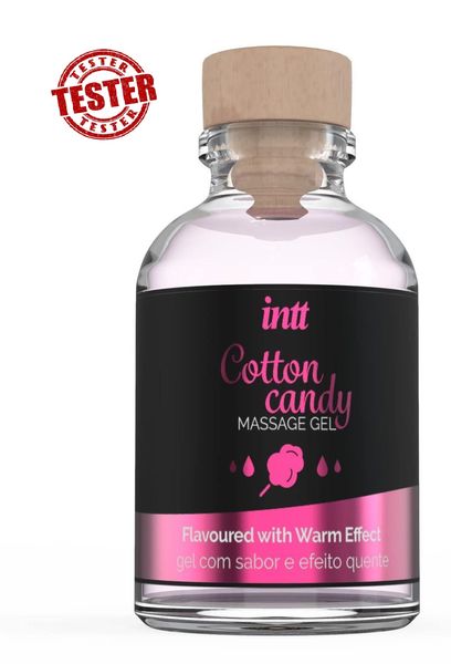 ТЕСТЕР/їстівний масажний гель Intt Cotton Candy, (при покупці 10 од., 1 тестер за 1 грн)