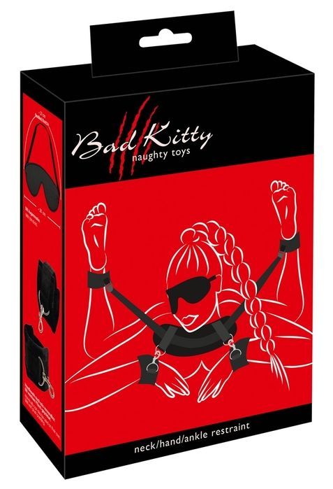 Набір БДСМ Bad Kitty Neck-Wrist-Ankle Res
