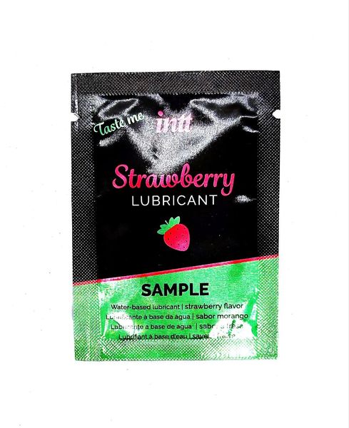 САШЕТ Їстівний лубрикант зі смаком полуниці INTT Strawberry Lubricant