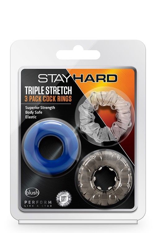Набор эрекционных колец STAY HARD TRIPLE STRETCH