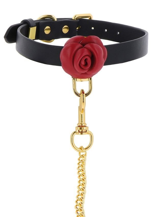 Нашийник з повідцем Taboom Wild Roses Collar & Leash з декоративними трояндами