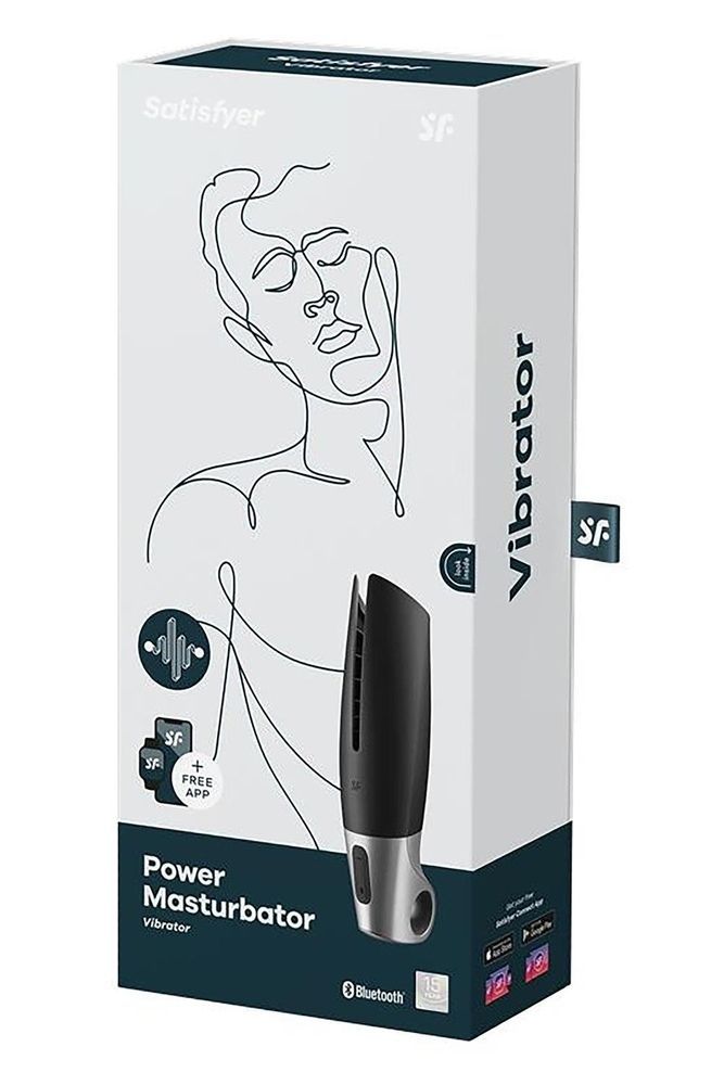 Смарт-мастурбатор Satisfyer Power Masturbator для использования на верхней половине пениса, черный