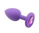 Анальна пробка Purple Silicone Light Violet, s, Фіолетовий, для новачків