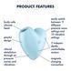 Клиторальный вакуумный вибратор в виде СЕРДЦА Satisfyer Cutie Heart голубой