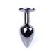 Анальная пробка с камнем Plug-Jewellery Dark Silver PLUG- Rose размер S