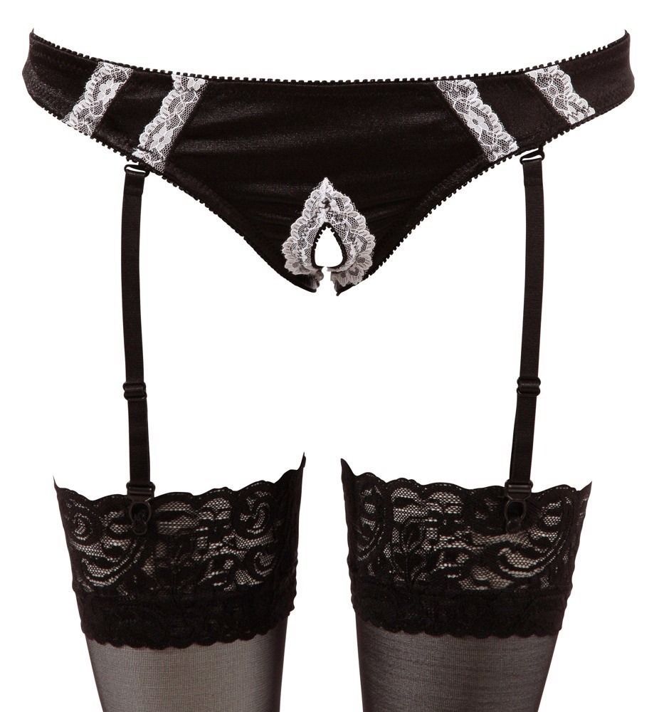 Костюм горничной Cottelli Collection Maid Set, 6 предметов, черно-белый, M