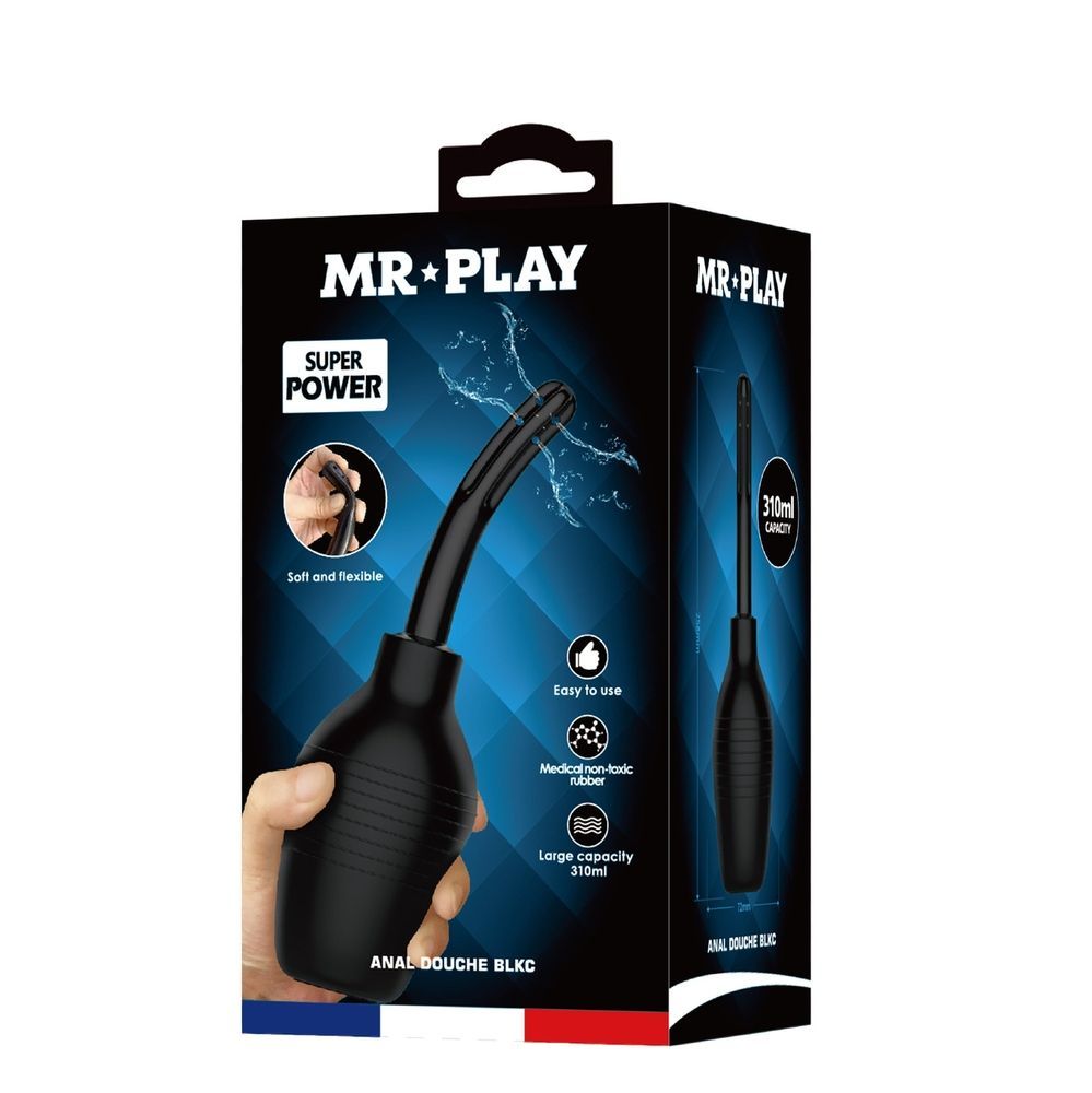 Анальный душ Pretty Love MR PLAY черный, 310 мл