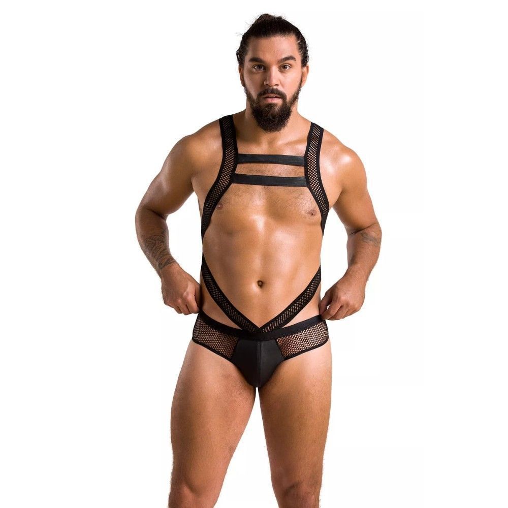 Боди мужское Passion 045 VICTOR Black S/M
