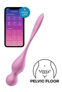 Смарт-шарики Кегеля Satisfyer Love Birds 1 с вибрацией, розовые