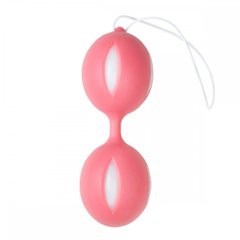 Вагинальные шарики со смещенным центром тяжести Easytoys, силиконовые, розовые, 46 г