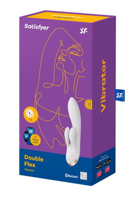 Двойной смарт вибратор SATISFYER DOUBLE FLEX белый