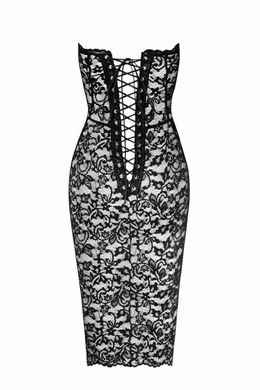 Кружевное платье, F301 Noir Handmade Catalyst со шнуровкой, черное, размер M