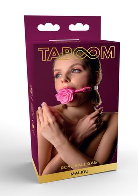 Кляп силіконовий Трояндочка Taboom Rose Ball Gag, рожевий