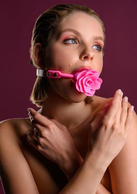 Кляп силиконовый Розочка Taboom Rose Ball Gag, розовый