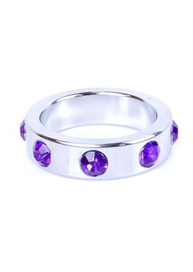 Эрекционное кольцо с фиолетовыми камнями