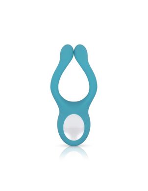 Эрекционное кольцо на пенис для пар Cala Azul с вибро, голубое