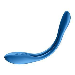 Гнущийся универсальный вибратор (эрекционное кольцо) Satisfyer Elastic Game синий