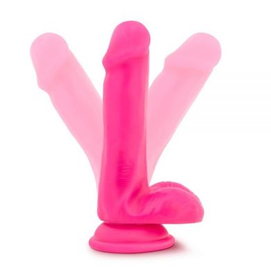 T331186 Фаллоимитатор с двойной плотностью NEO ELITE COCK W. BALLS NEON PINK