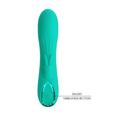 Вибратор-кролик PRETTY LOVE DJ Stick бирюзовый, 12.7 х 2.7 см