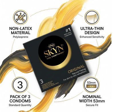 Презервативи SKYN Original безлатексні (поліізопрен), 3 шт.