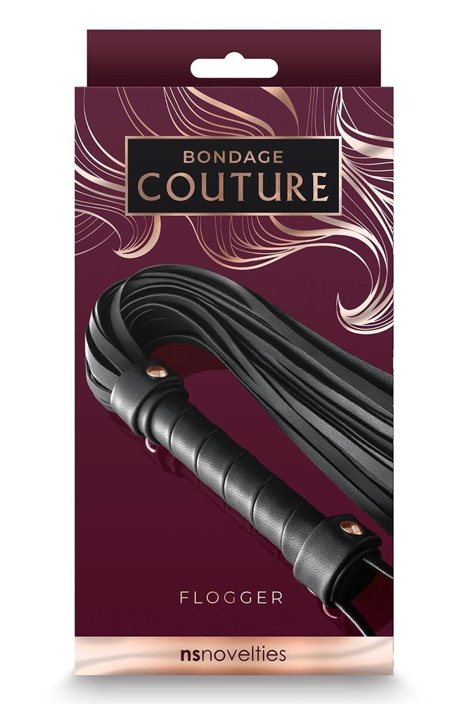 Флоггер NS Novelties BONDAGE COUTURE FLOGGER BLACK