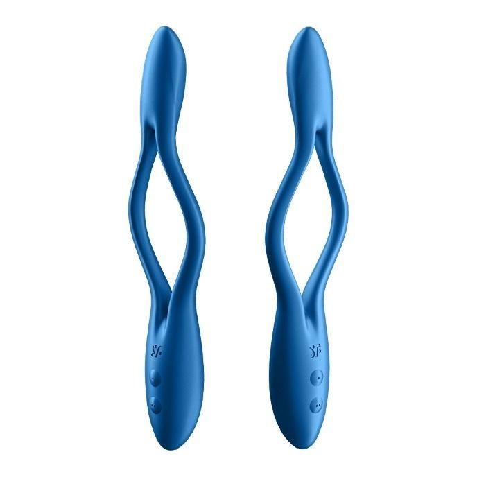 Гнущийся универсальный вибратор (эрекционное кольцо) Satisfyer Elastic Game синий