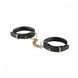 Узкие наручники с цепочкой Bijoux Indiscrets MAZE Thin Handcuffs из экокожи, чёрные, One Size