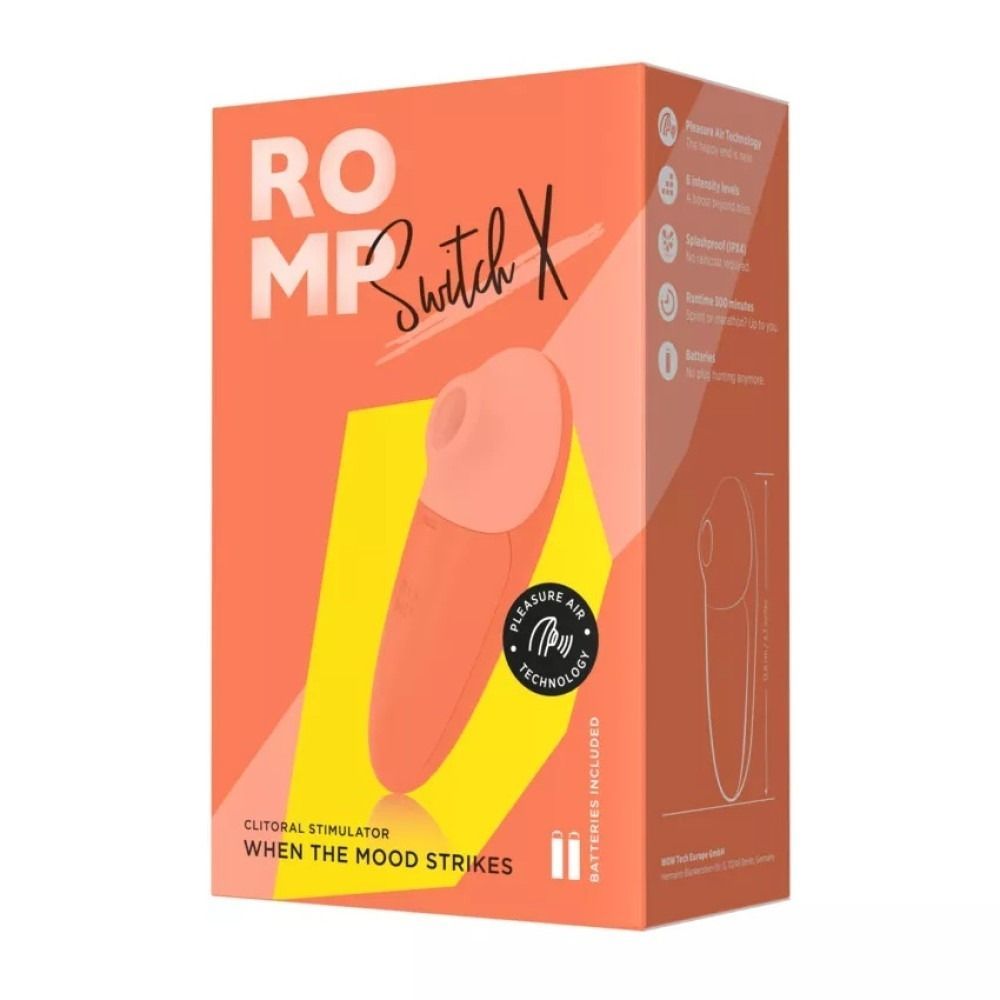 Вакуумный стимулятор клитора ROMP Switch X, оранжевый