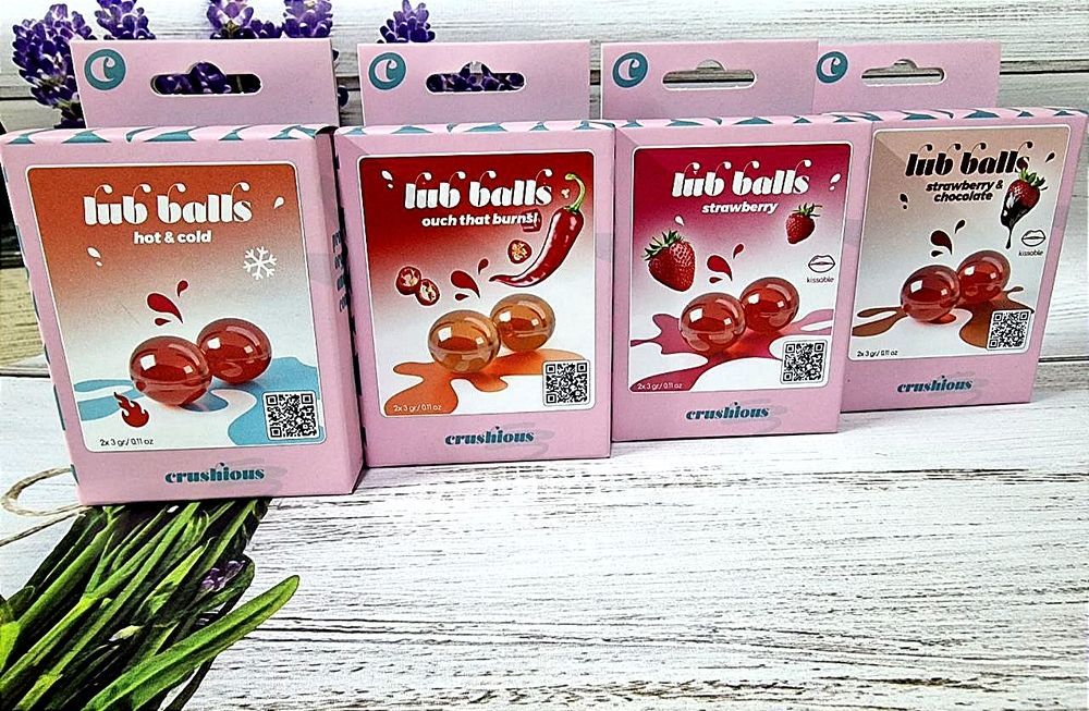 Бразильские взрывные шарики для массажа Crushious Lub Balls Ouch That Burns! разогревающие с перцем