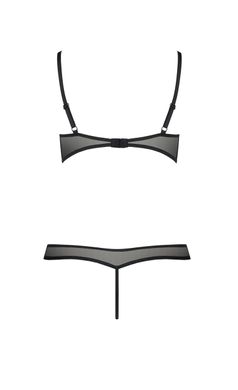 Комплект белья с открытым доступом HEIDI SET WITH OPEN BRA black S/M - Passion