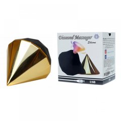 Вакуумный стимулятор клитора Diamond Air Massager USB 7 Function золотий