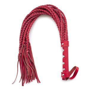 Флоггер натуральная кожа DS Fetish Leather flogger red