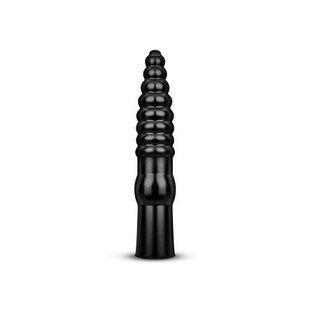 Большой фаллоимитатор с рельефом All Black AB20 черный, 34 см