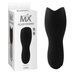 Мастурбатор з вібрацією Chisa MX Fellatio Performer для стимуляції головки члена, чорний