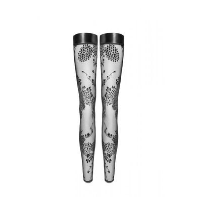 Сексуальные чулки с открытыми носками S F243 Noir Handmade, с узорами, черные